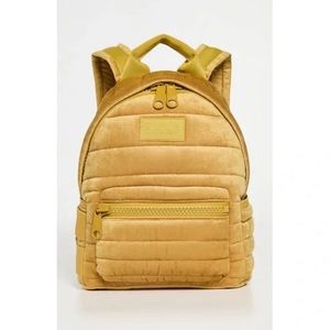 NWT Dagne Dover Small Dakota Backpack in Ochre Velvet Puff